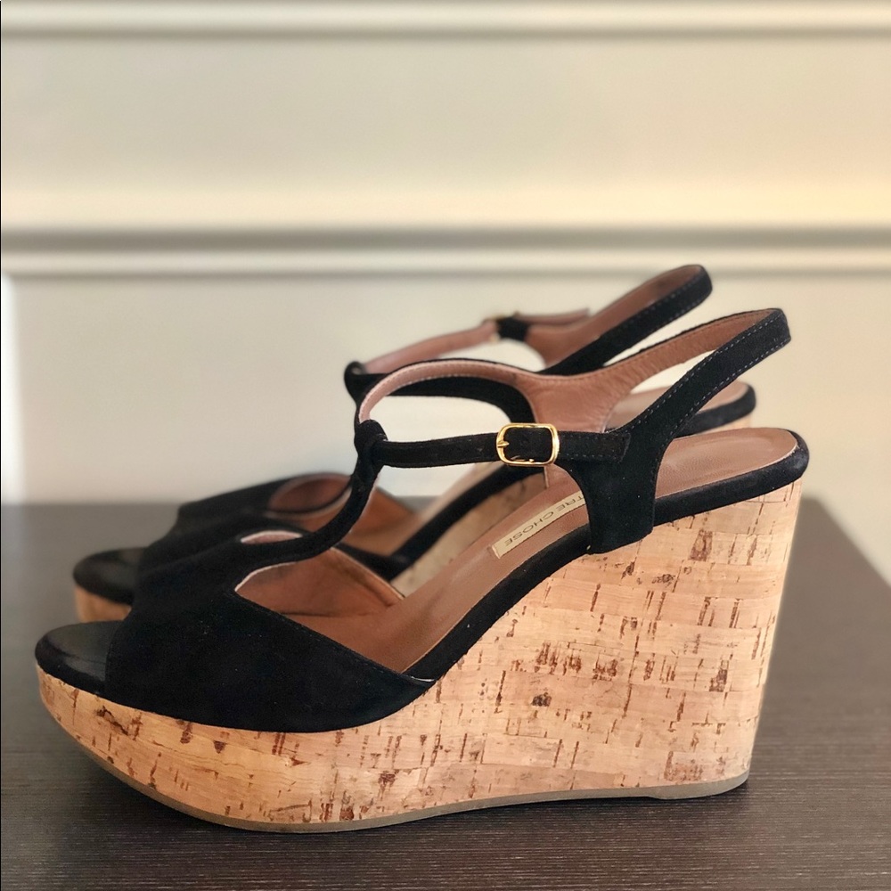 L’Autre Chose suede wedge sandals